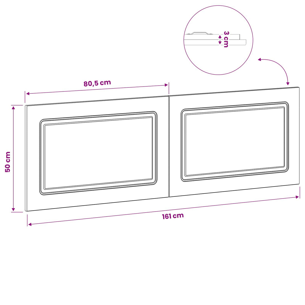 Wall-Mounted Headboard UTRECHT Sonoma Oak Engineered Wood