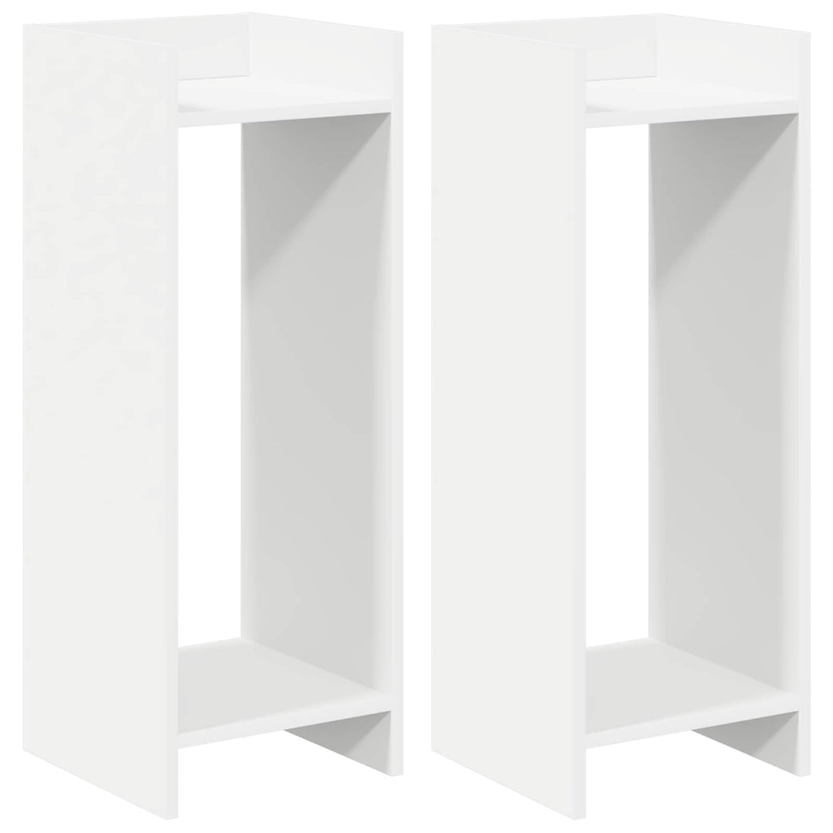 Plant Stand 2 pcs White 30 x 30 x 80 cm Engineered Wood