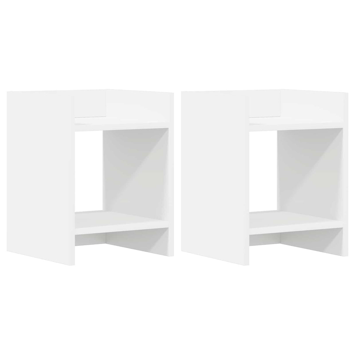 Plant Stand 2 pcs White 30 x 30 x 40 cm Engineered Wood