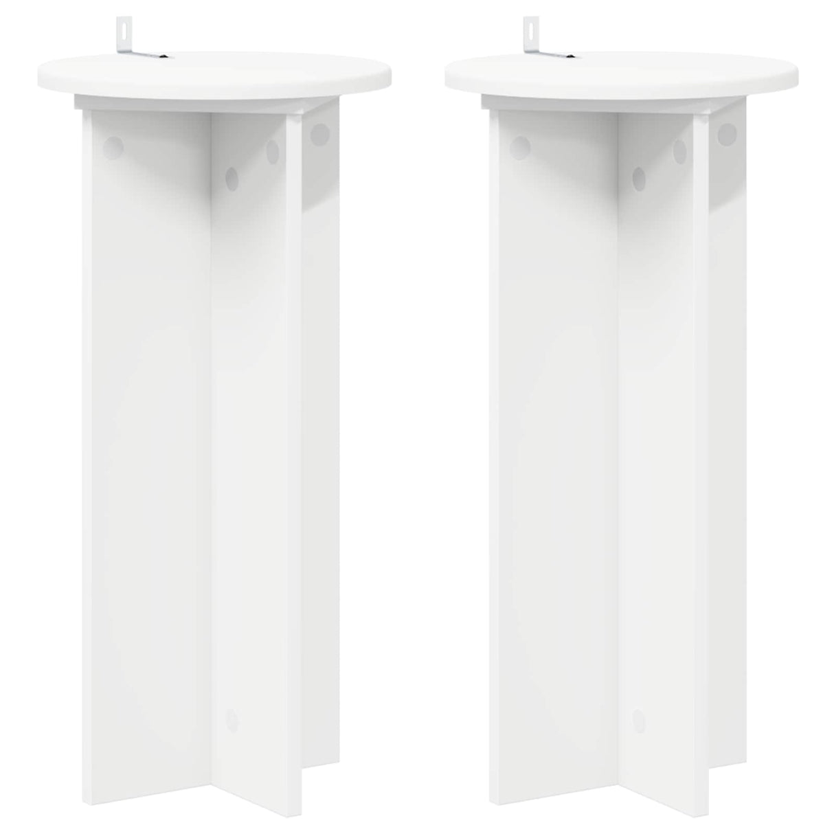 Plant Stand 2 pcs White Ø29.5 x 60 cm Engineered Wood