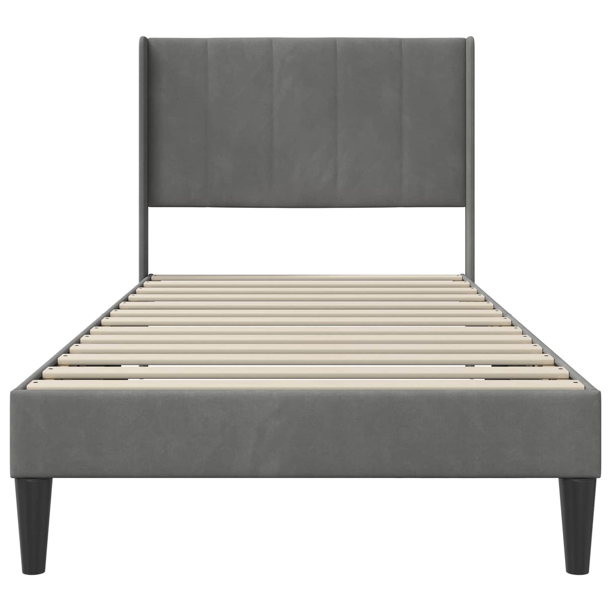 Bed Frame with Headboard Dark Grey connect plate