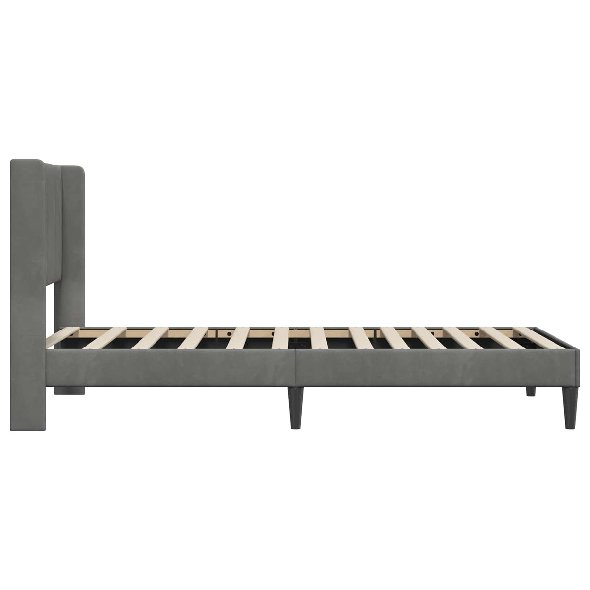 Bed Frame with Headboard Dark Grey connect plate