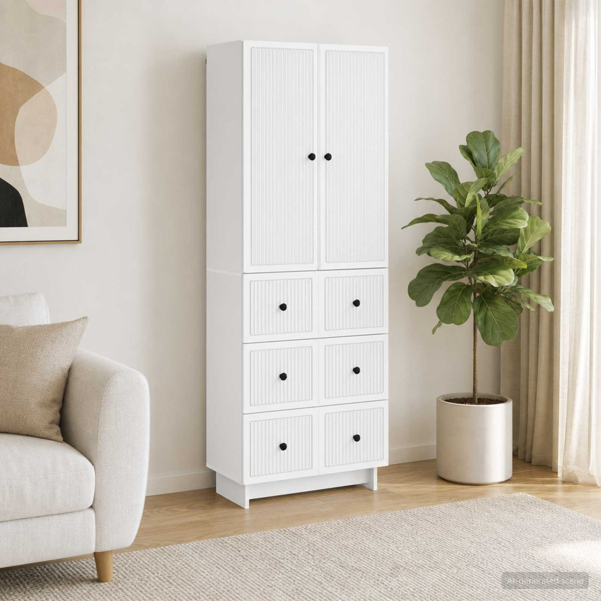 Cabinet Set 2 pcs 66 x 34.5 x 90 cm Engineered Wood