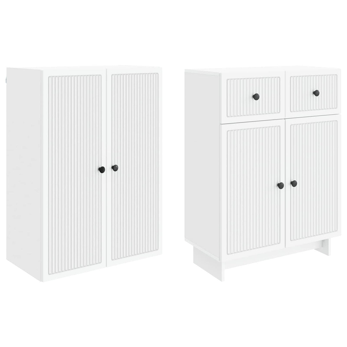 Cabinet Set 2 pcs White 66 x 34.5 x 90 cm Engineered Wood