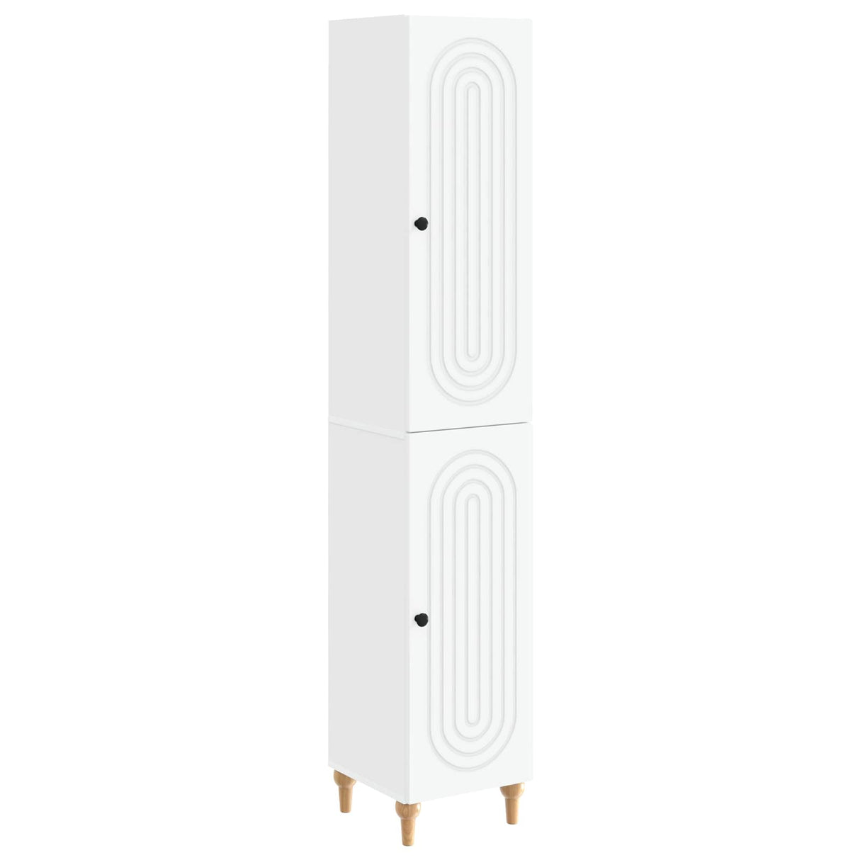 Cabinet Set 2 pcs White Engineered Wood