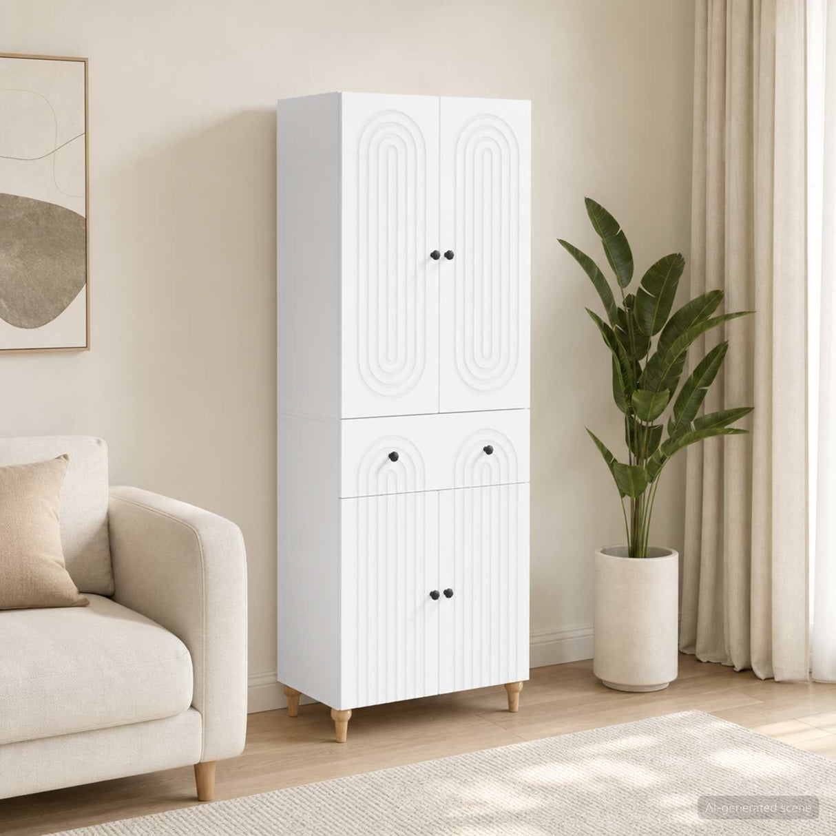 Cabinet Set 2 pcs 66 x 34.5 x 90 cm Engineered Wood