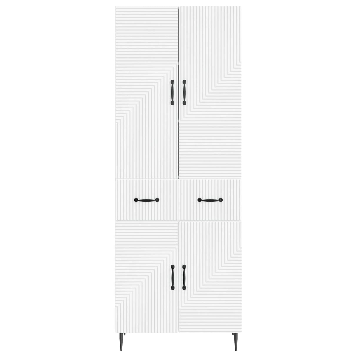 Cabinet Set 2 pcs White 66 x 34.5 x 89.5 cm Engineered Wood