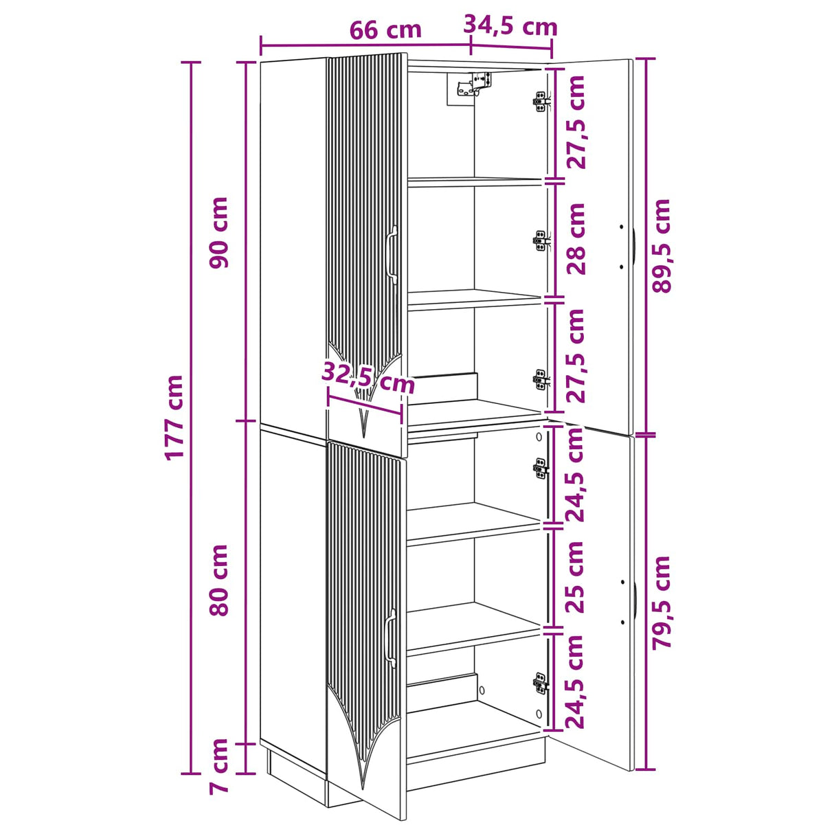 Cabinet Set 2 pcs White Engineered Wood