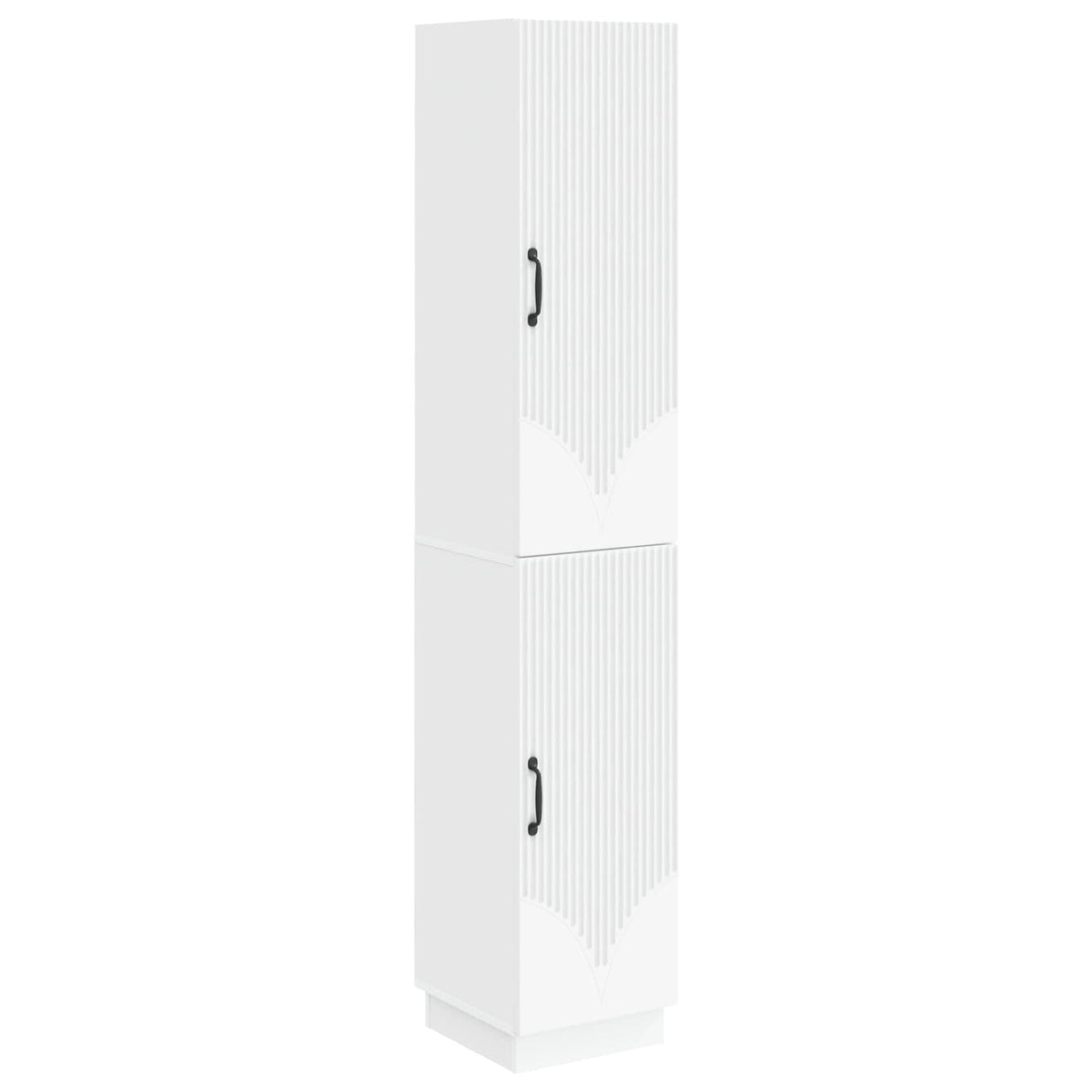 Cabinet Set 2 pcs White Engineered Wood