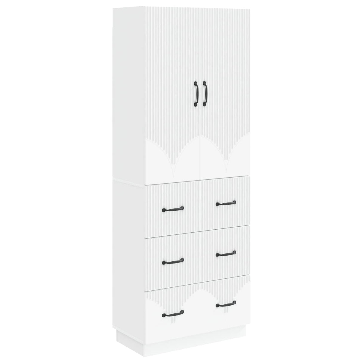 Cabinet Set 2 pcs White 66 x 34.5 x 87 cm Engineered Wood