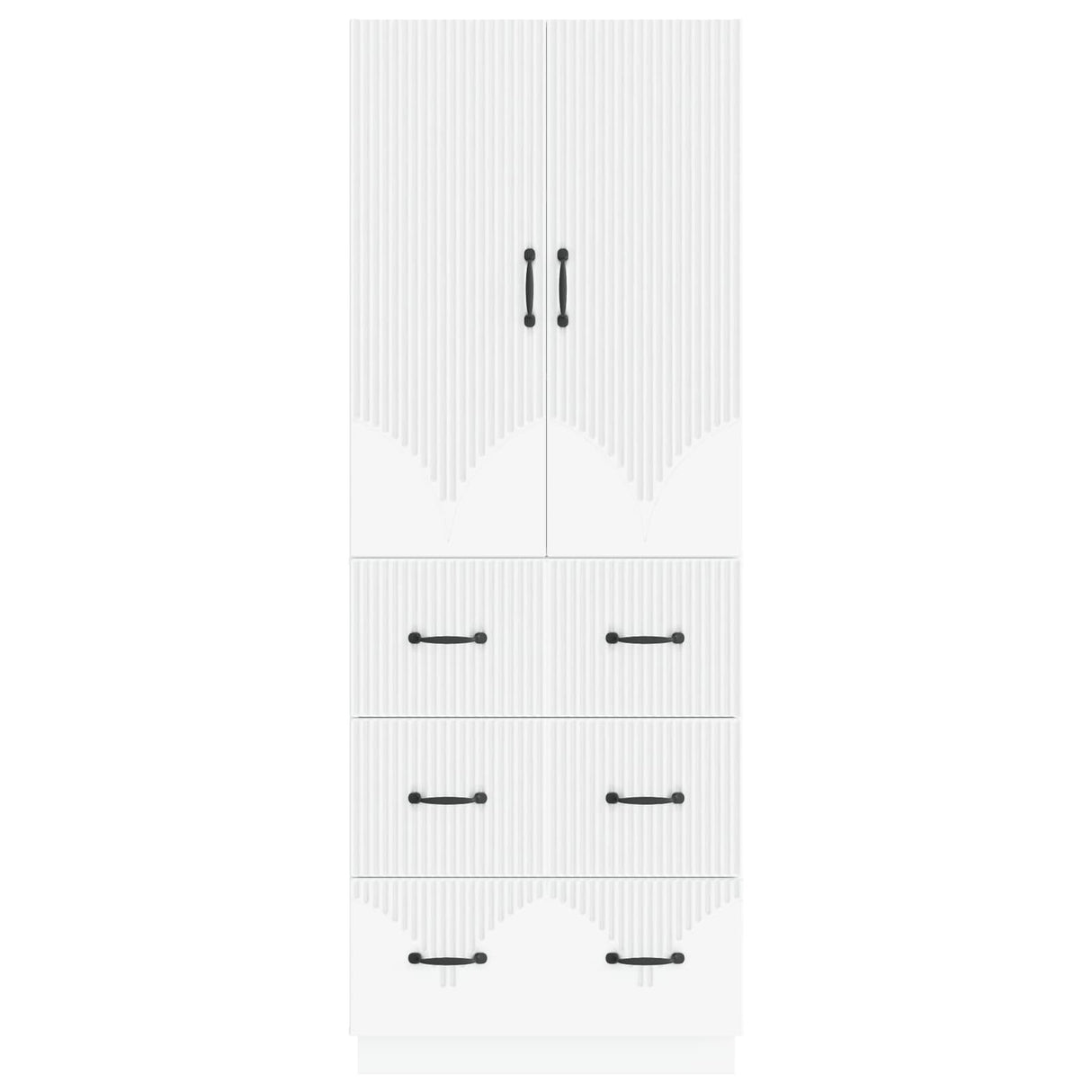 Cabinet Set 2 pcs White 66 x 34.5 x 87 cm Engineered Wood