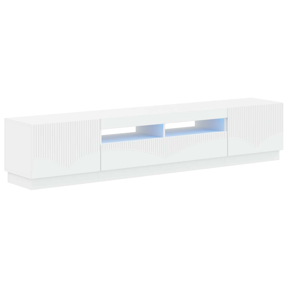 LED TV Cabinet HOORN 3 pcs White Engineered Wood