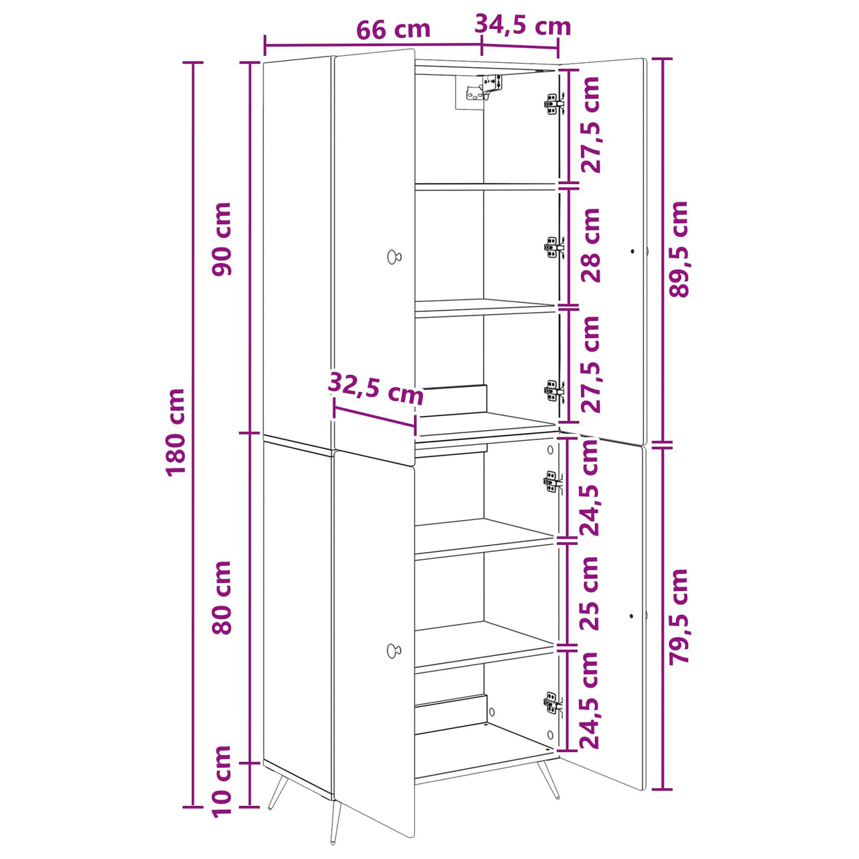 Cabinet Set 2 pcs White Engineered Wood