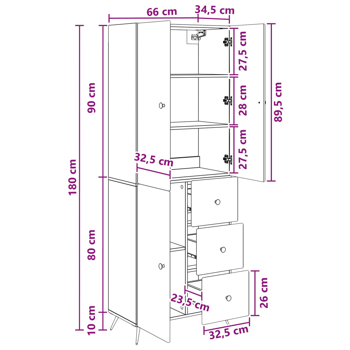 Cabinet Set 2 pcs White Engineered Wood