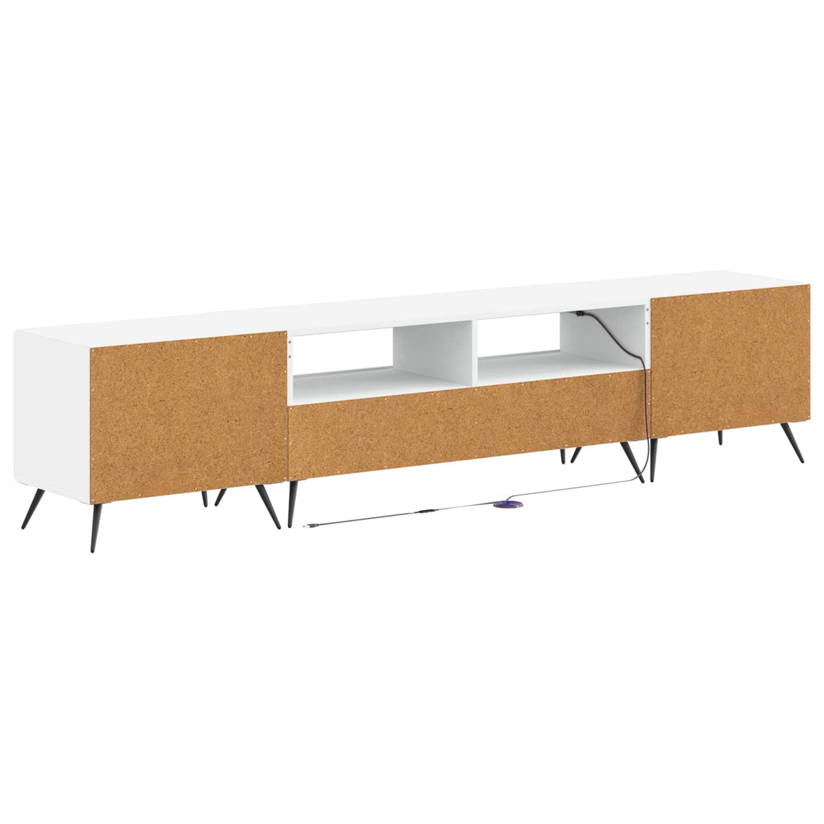 LED TV Cabinet BREDA 3 pcs White Engineered Wood