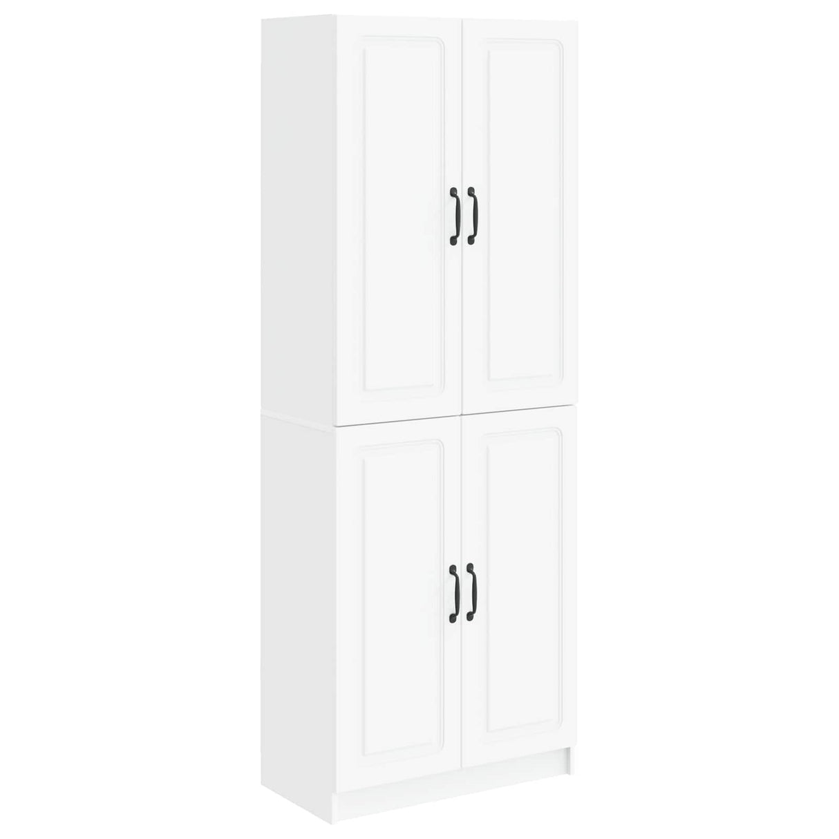 Cabinet Set 2 pcs White Engineered Wood