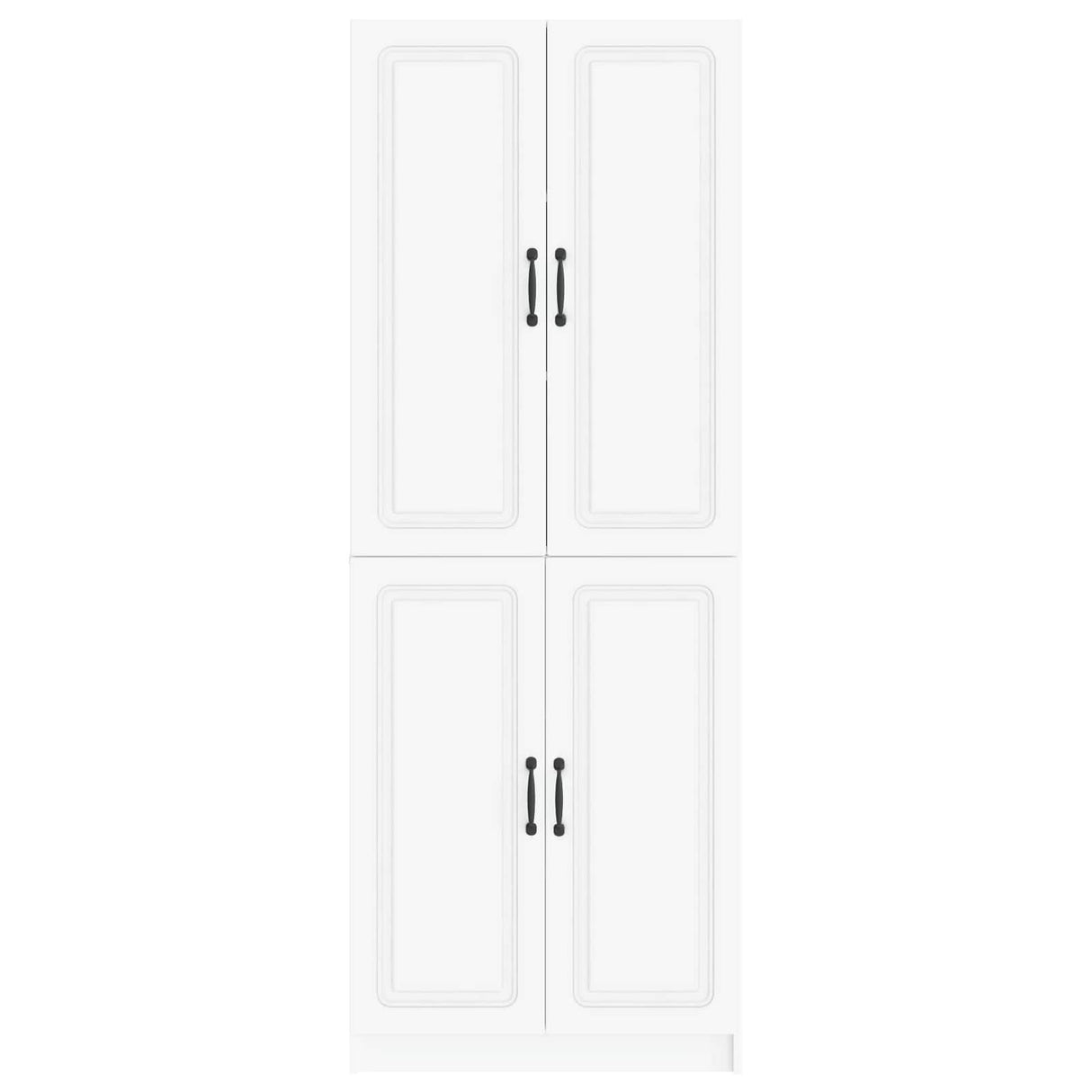 Cabinet Set 2 pcs White Engineered Wood