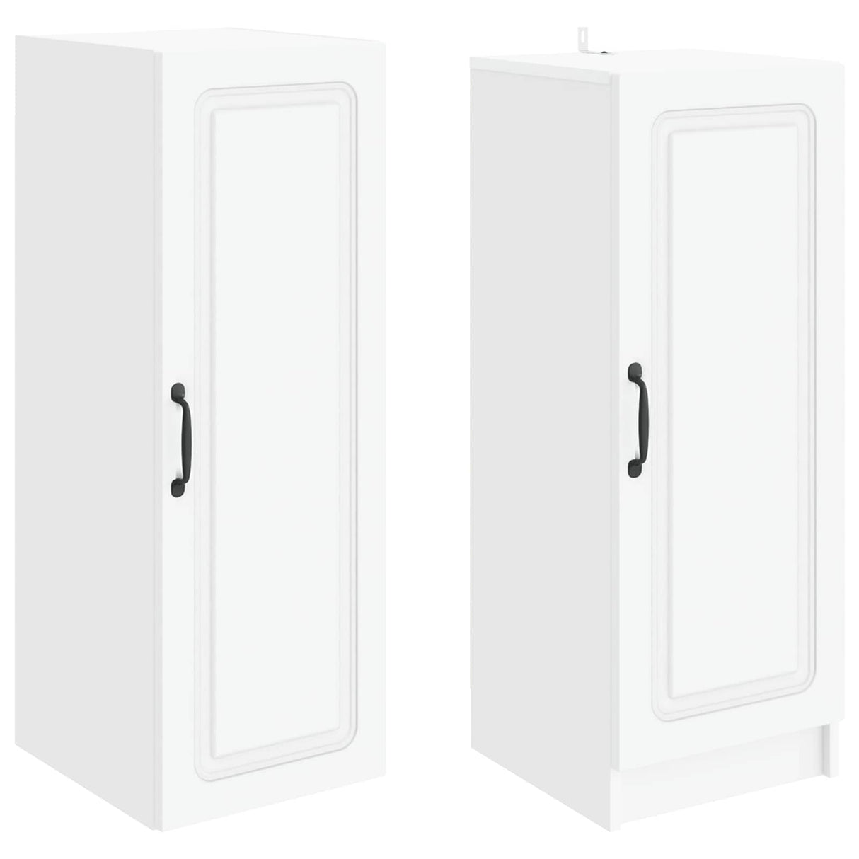 Cabinet Set 2 pcs White Engineered Wood