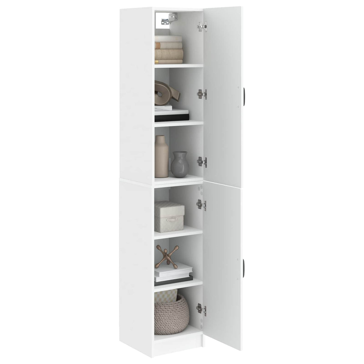 Cabinet Set 2 pcs White Engineered Wood