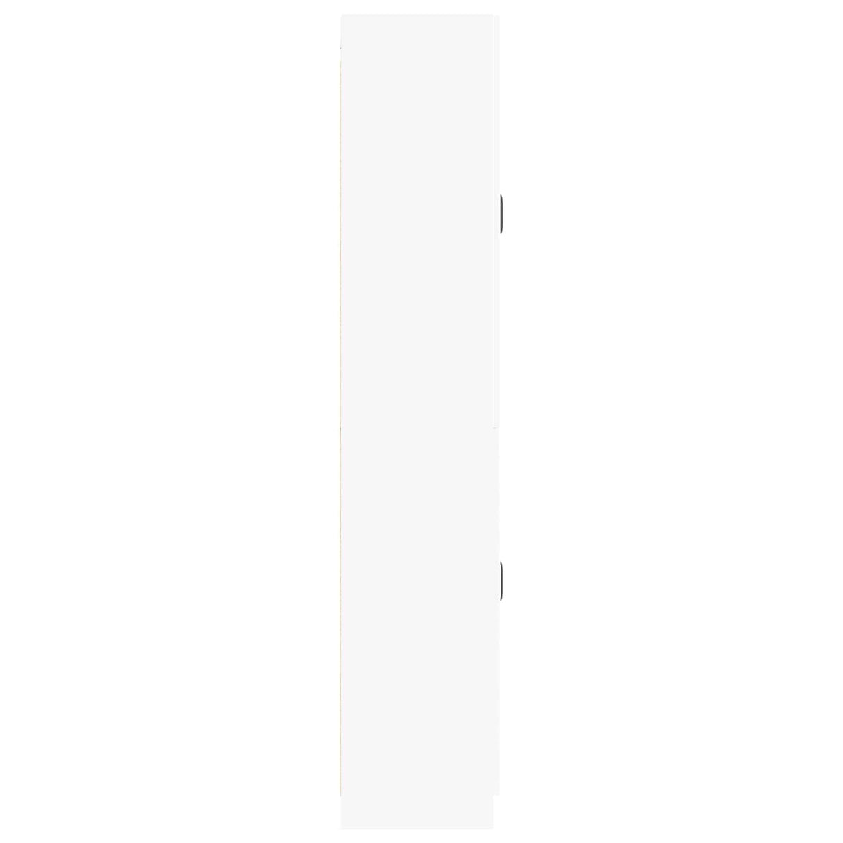 Cabinet Set 2 pcs White Engineered Wood