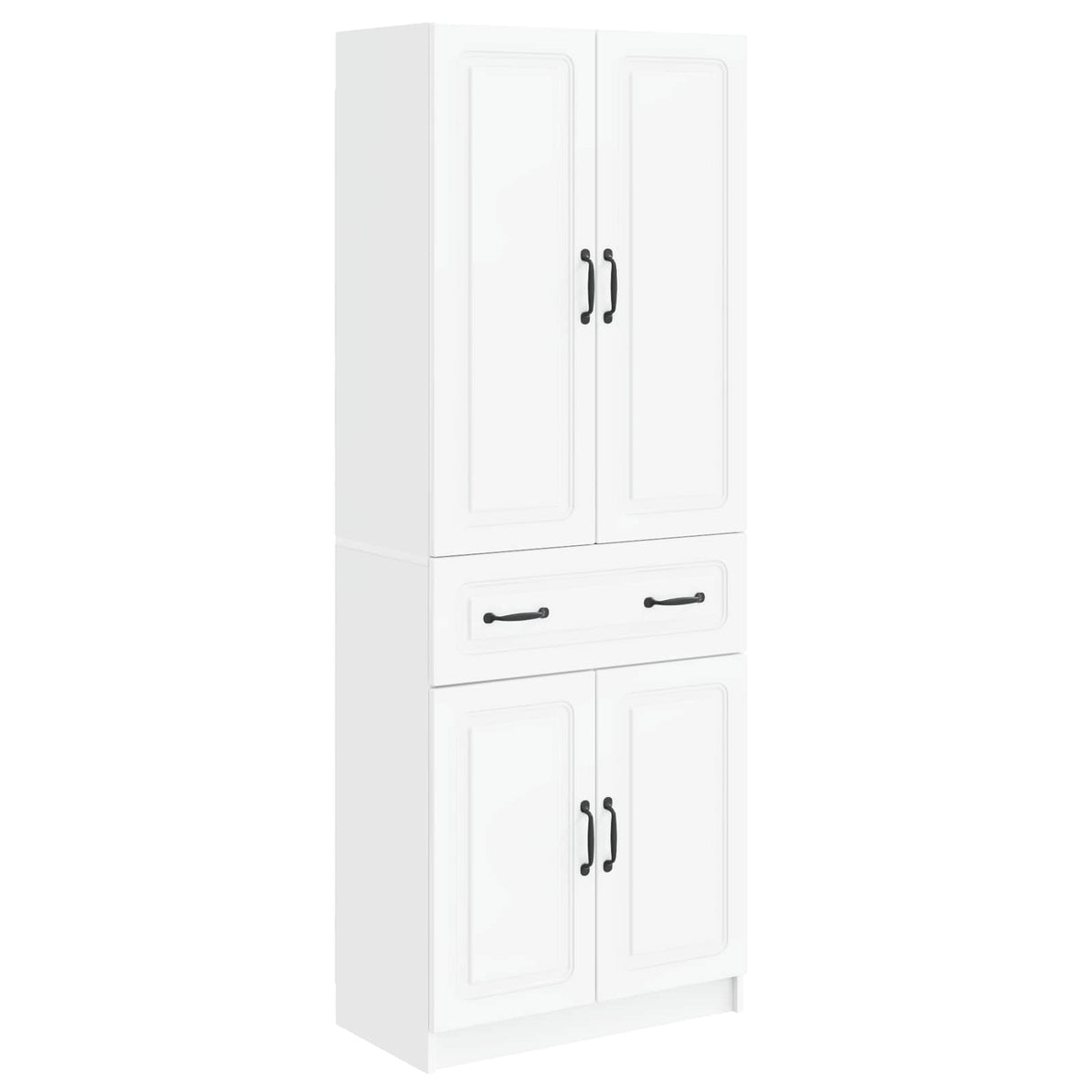 Cabinet Set 2 pcs White Engineered Wood
