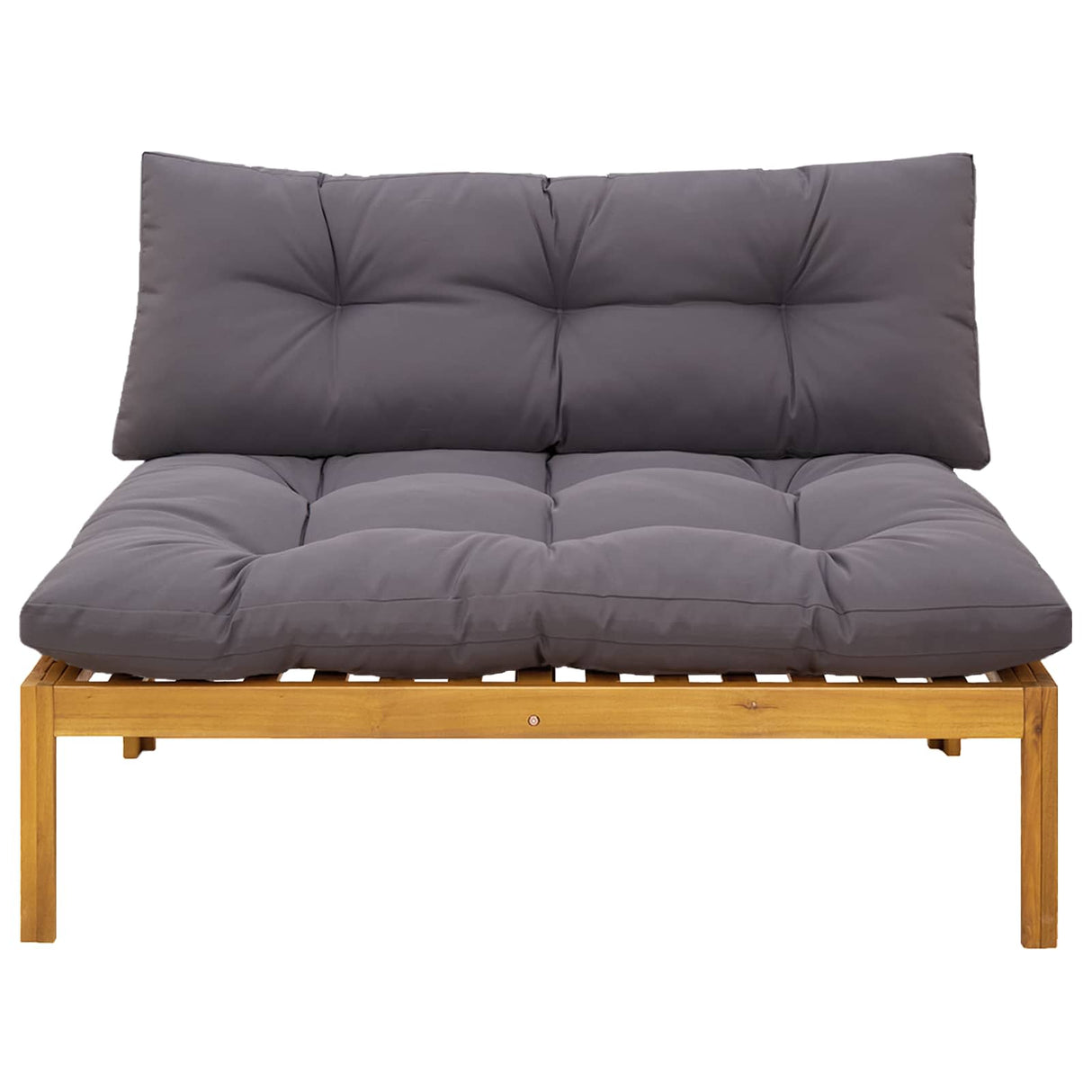 Middle Sofa Unit Natural and Dark Grey Acacia Wood