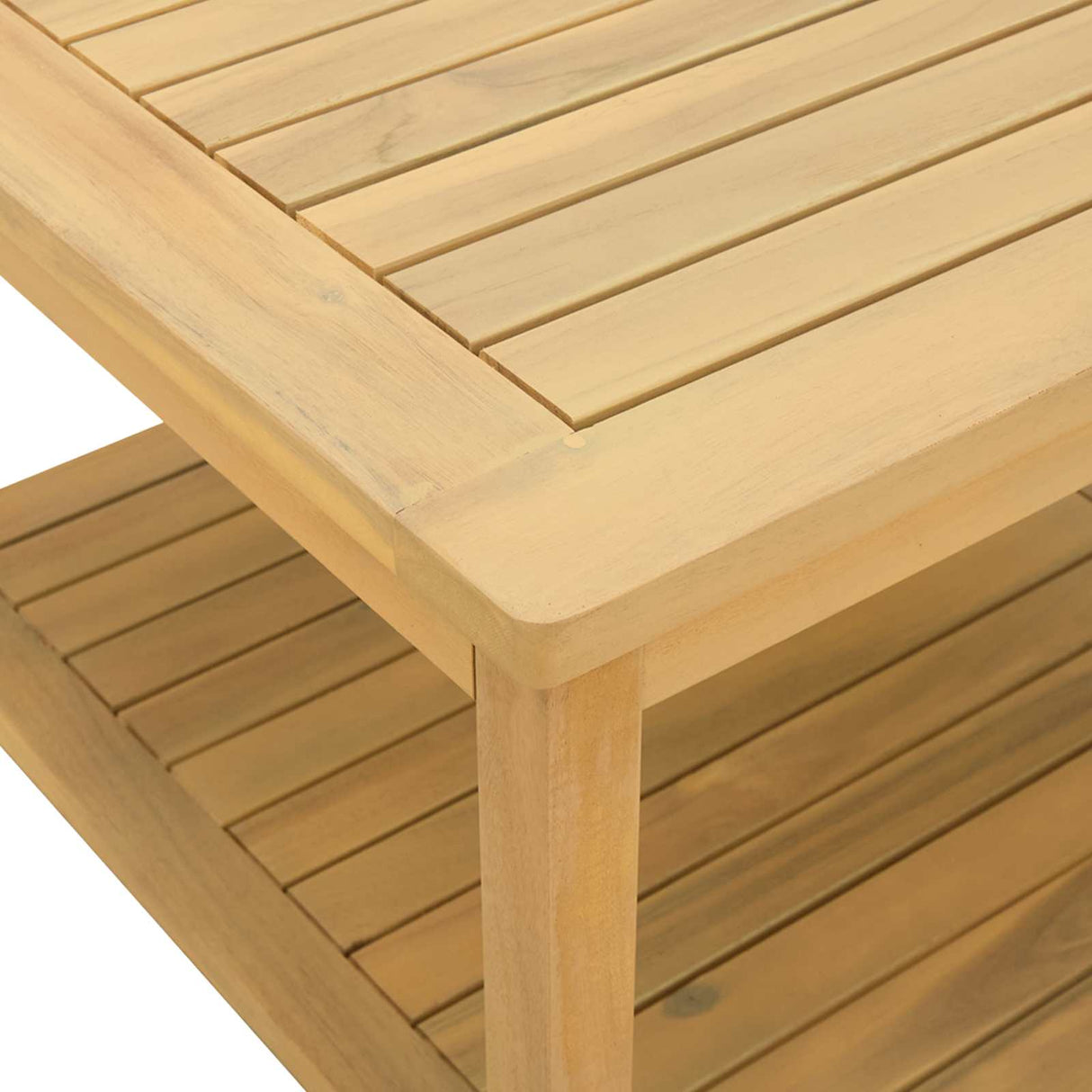 Side Table Oil Natural 60 x 60 x 45 cm Solid Acacia Wood