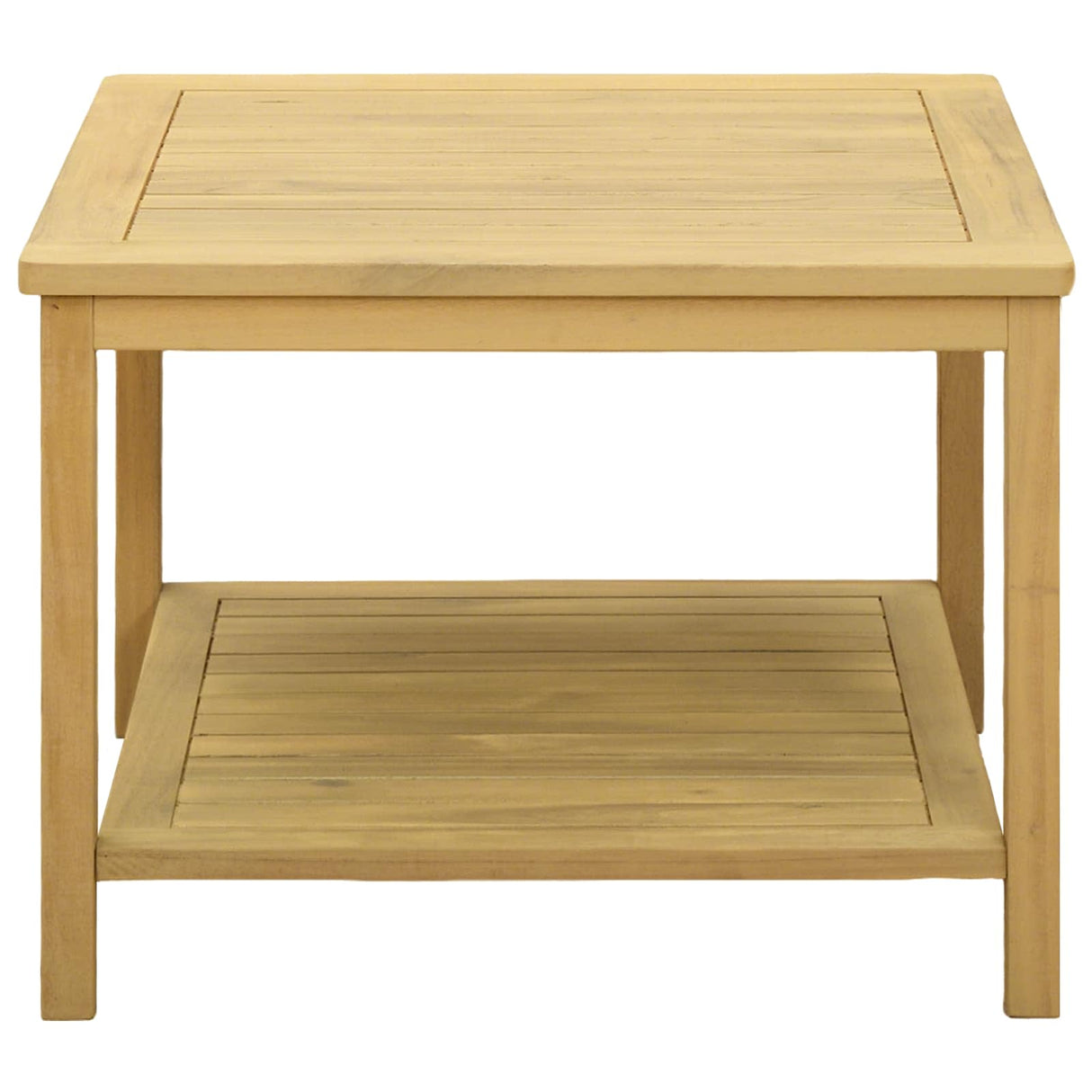 Side Table Oil Natural 60 x 60 x 45 cm Solid Acacia Wood