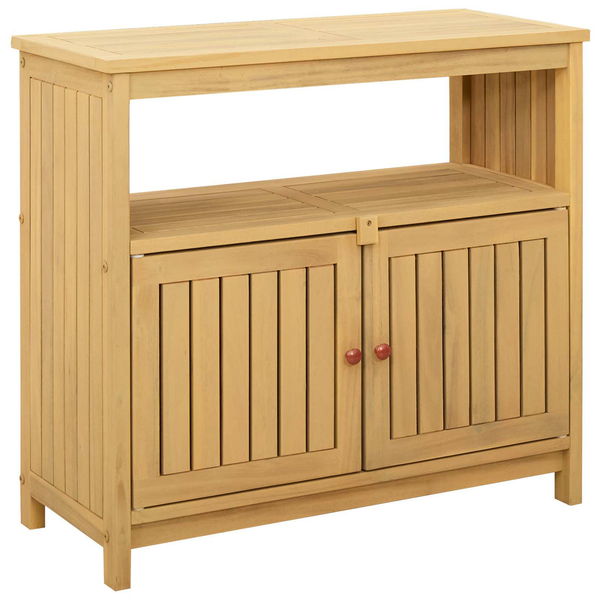 Garden Console Table Light acacia 80 x 35 x 75 cm