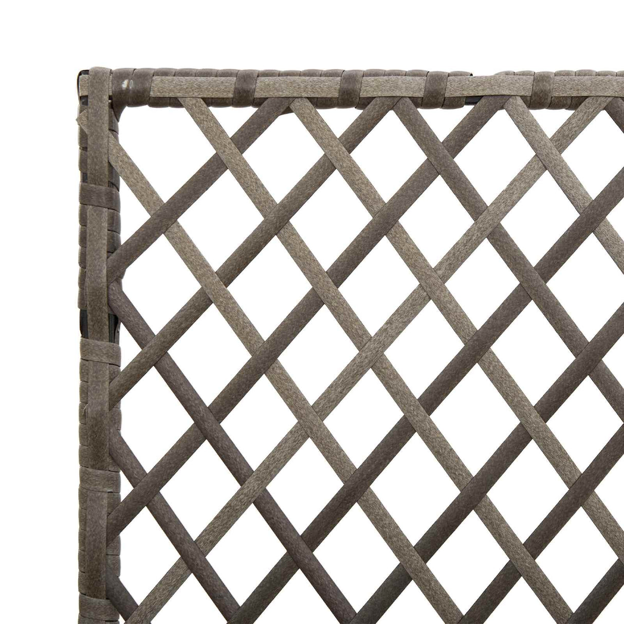 Garden Planter with Trellis Grey 70 x 30 x 135 cm Poly Rattan