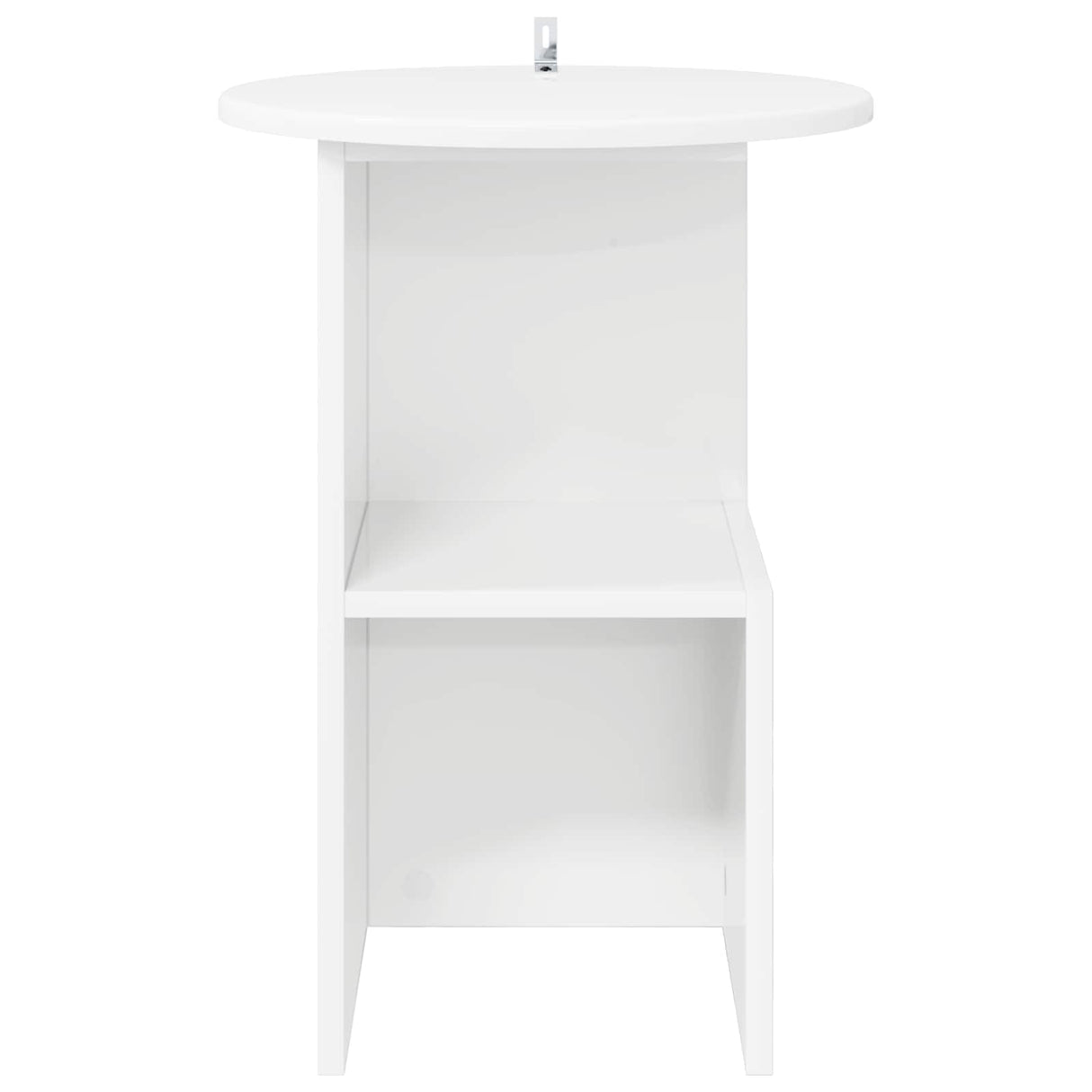 Side Table White Ø 39.5 x 55 cm Engineered Wood
