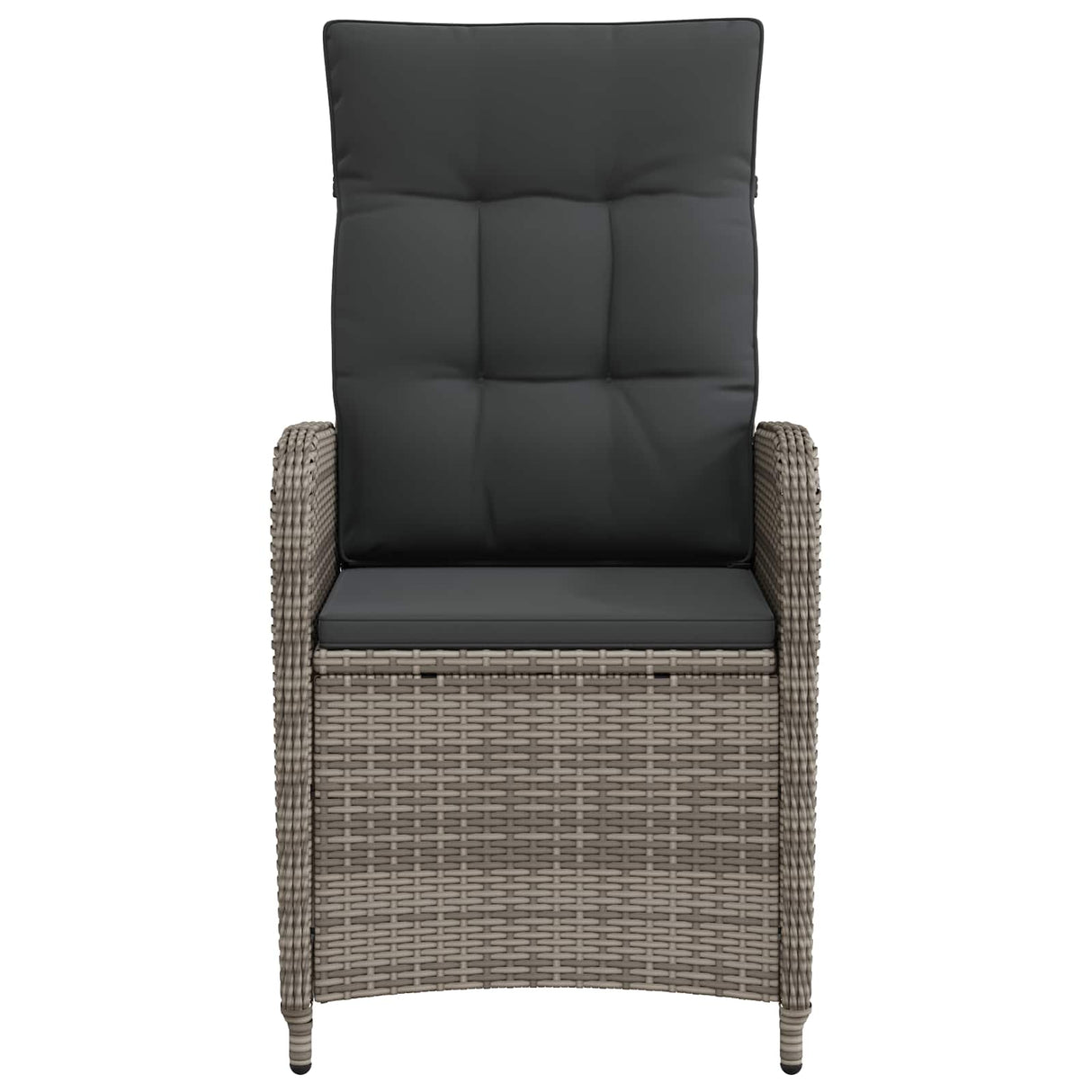 Reclining Garden Chair Grey and Dark Grey