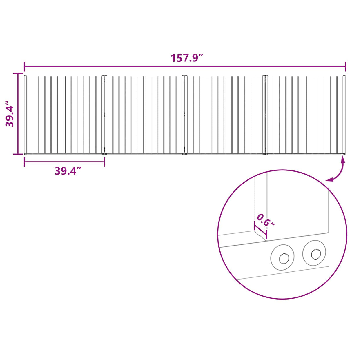 Dog Gate 4 pcs Black 100 x 100 cm Galvanised Steel