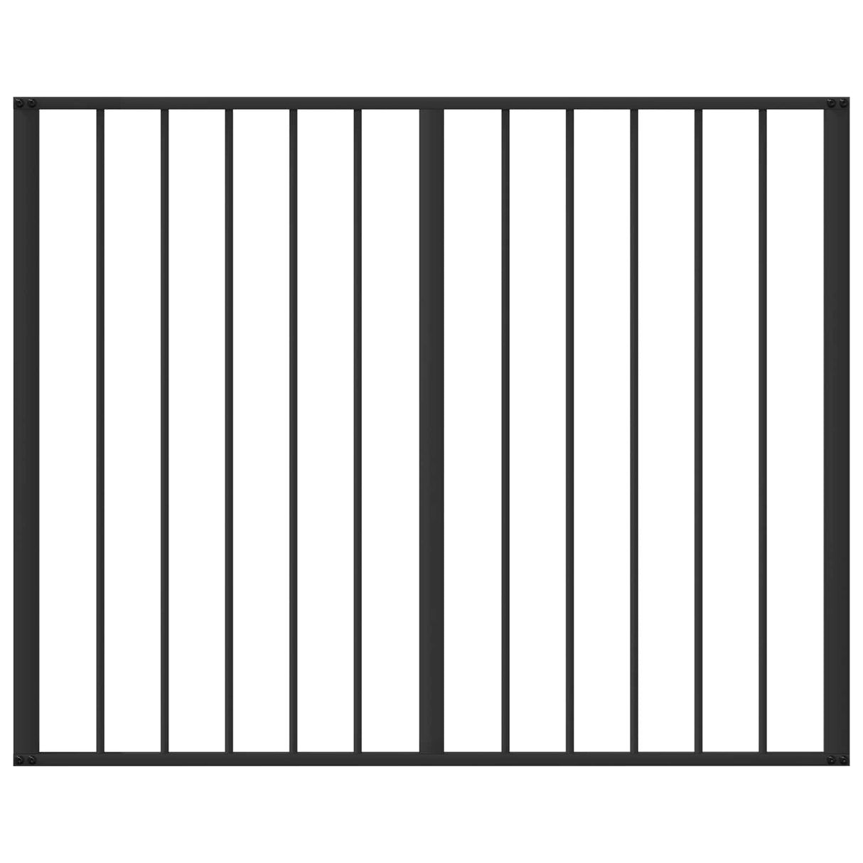 Dog Gate 4 pcs Black 100 x 80 cm Galvanised Steel