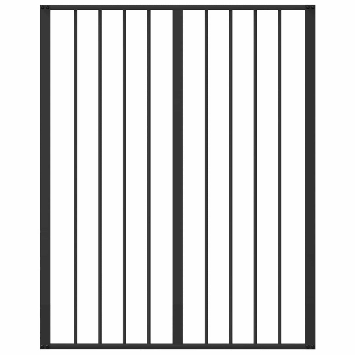 Dog Gate 4 pcs Black 80 x 100 cm Galvanised Steel