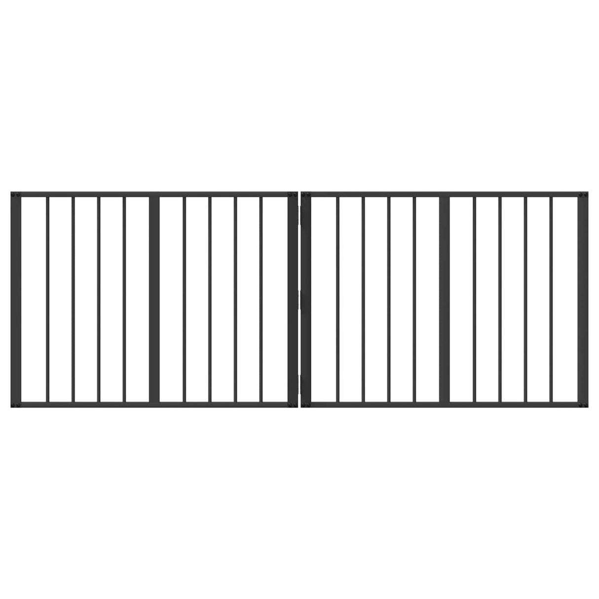 Dog Gate 2 pcs Black 80 x 60 cm Galvanised Steel
