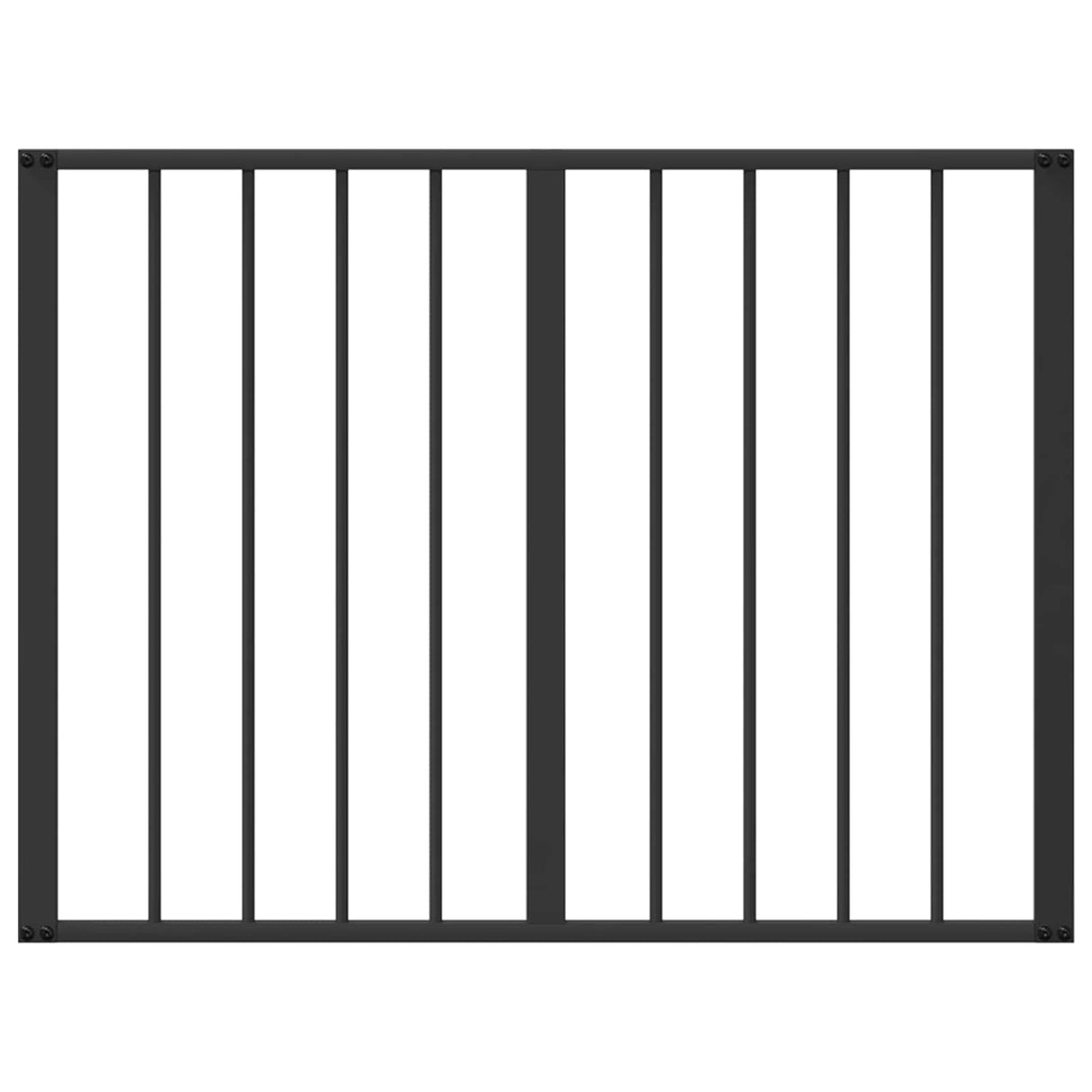 Dog Gate 4 pcs Black 80 x 60 cm Galvanised Steel