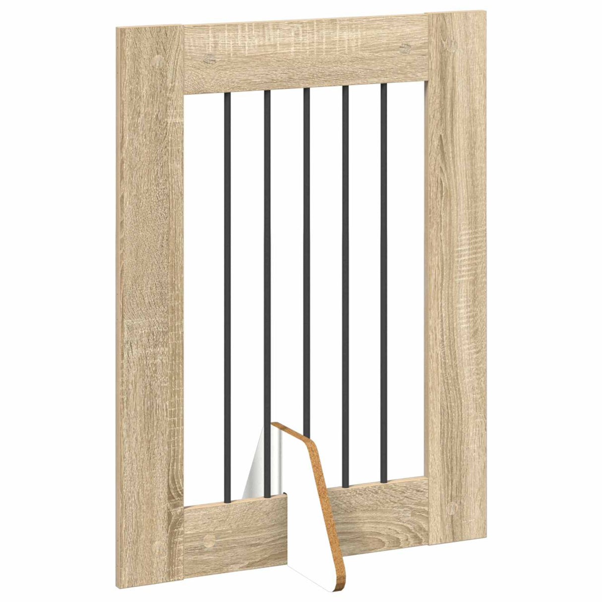 Foldable Dog Gate with Stands 4 pcs Sonoma Oak 241 cm