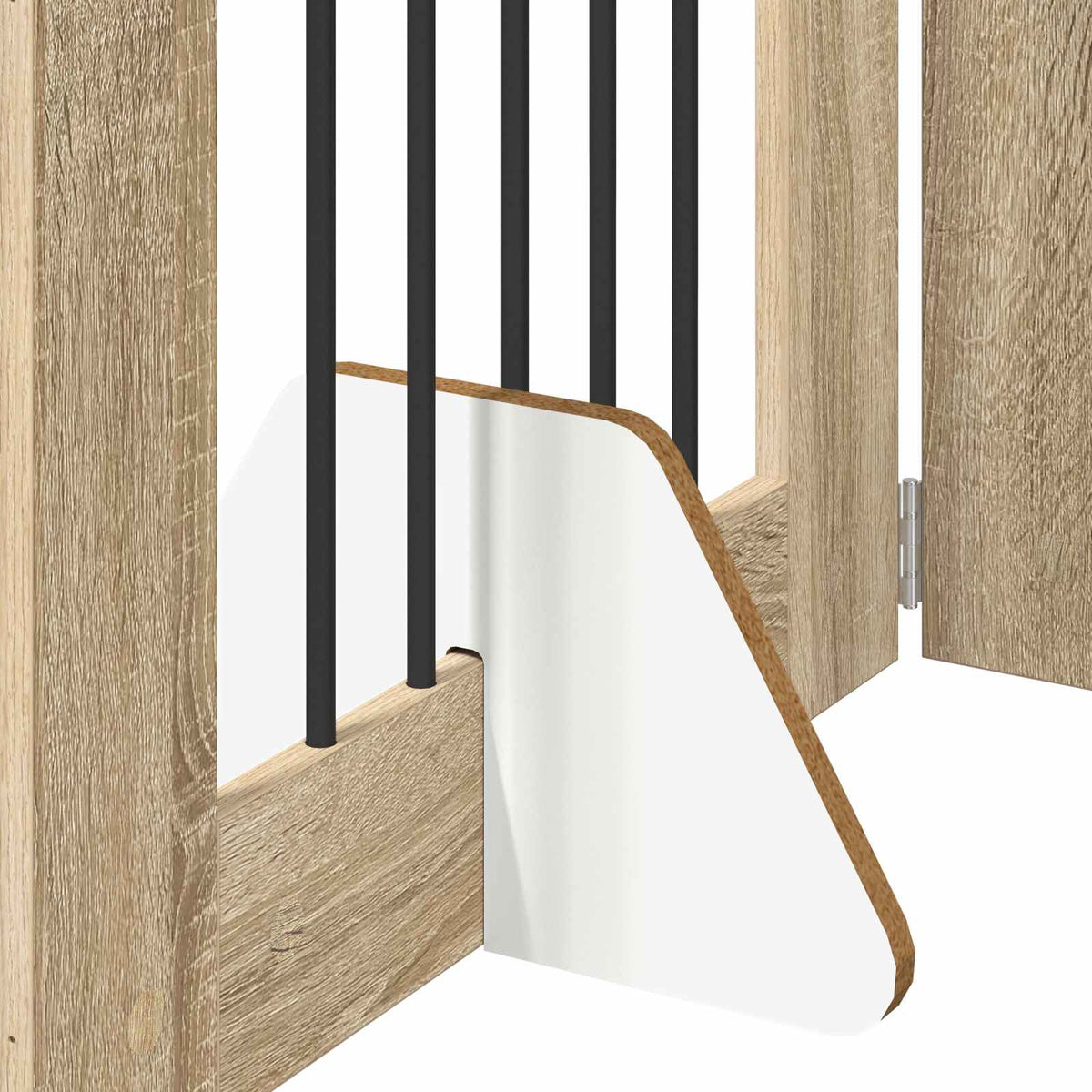 Foldable Dog Gate with Stands 6 pcs Sonoma Oak 362 cm