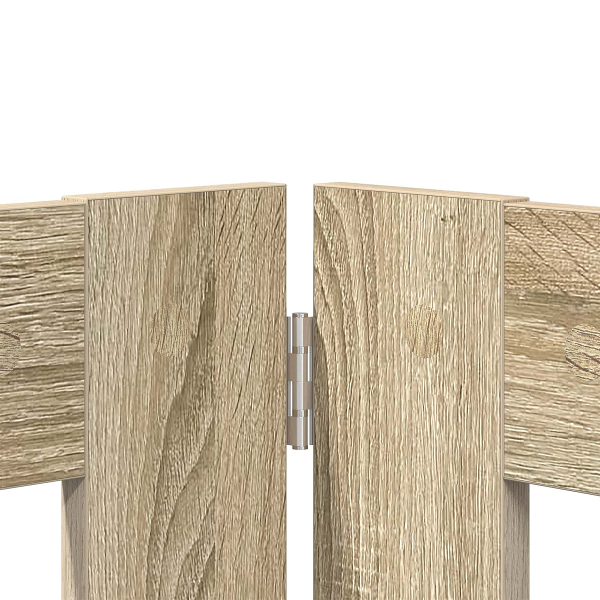 Foldable Dog Gate with Stands 4 pcs Sonoma Oak 401 cm