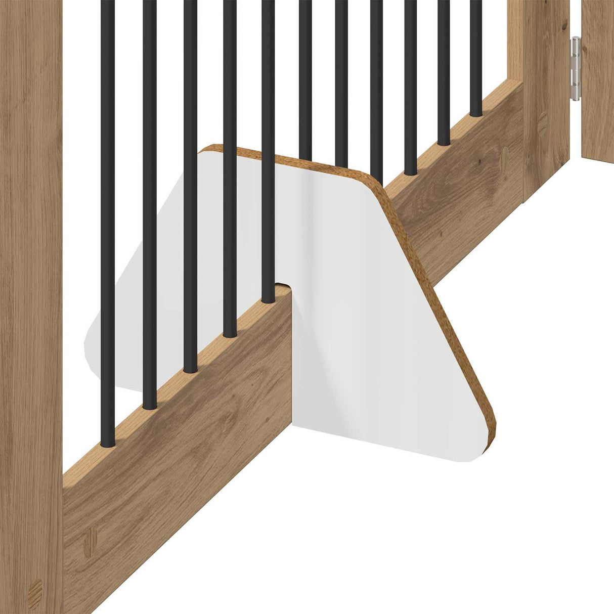 Foldable Dog Gate with Stands 4 pcs Artisan Oak 401 cm