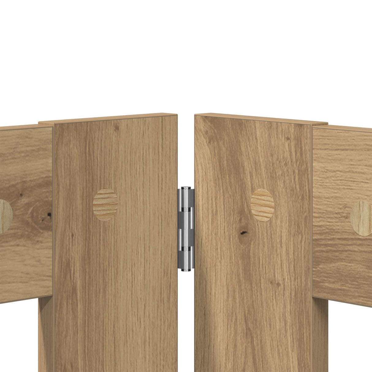 Foldable Dog Gate with Stands 6 pcs Artisan Oak 482 cm