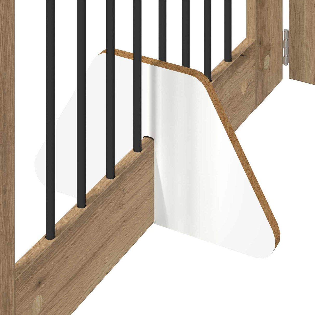 Foldable Dog Gate with Stands 6 pcs Artisan Oak 482 cm