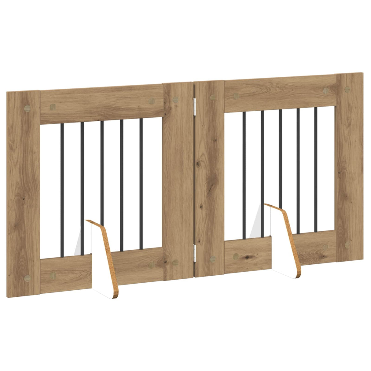 Foldable Dog Gate with Stands 2 pcs Artisan Oak 120,5 cm