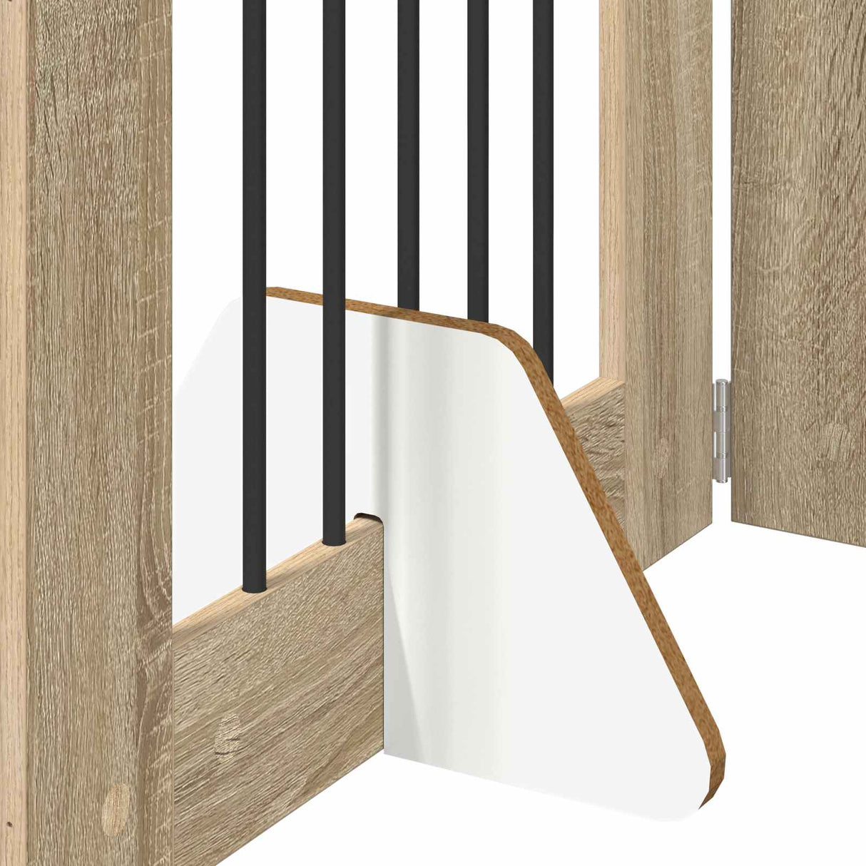 Foldable Dog Gate with Stands 4 pcs Sonoma Oak 241 cm