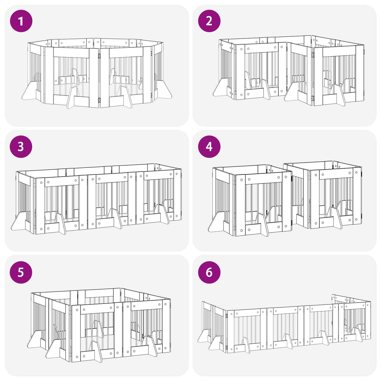 Foldable Dog Gate with Stands 8 pcs Sonoma Oak 60 cm