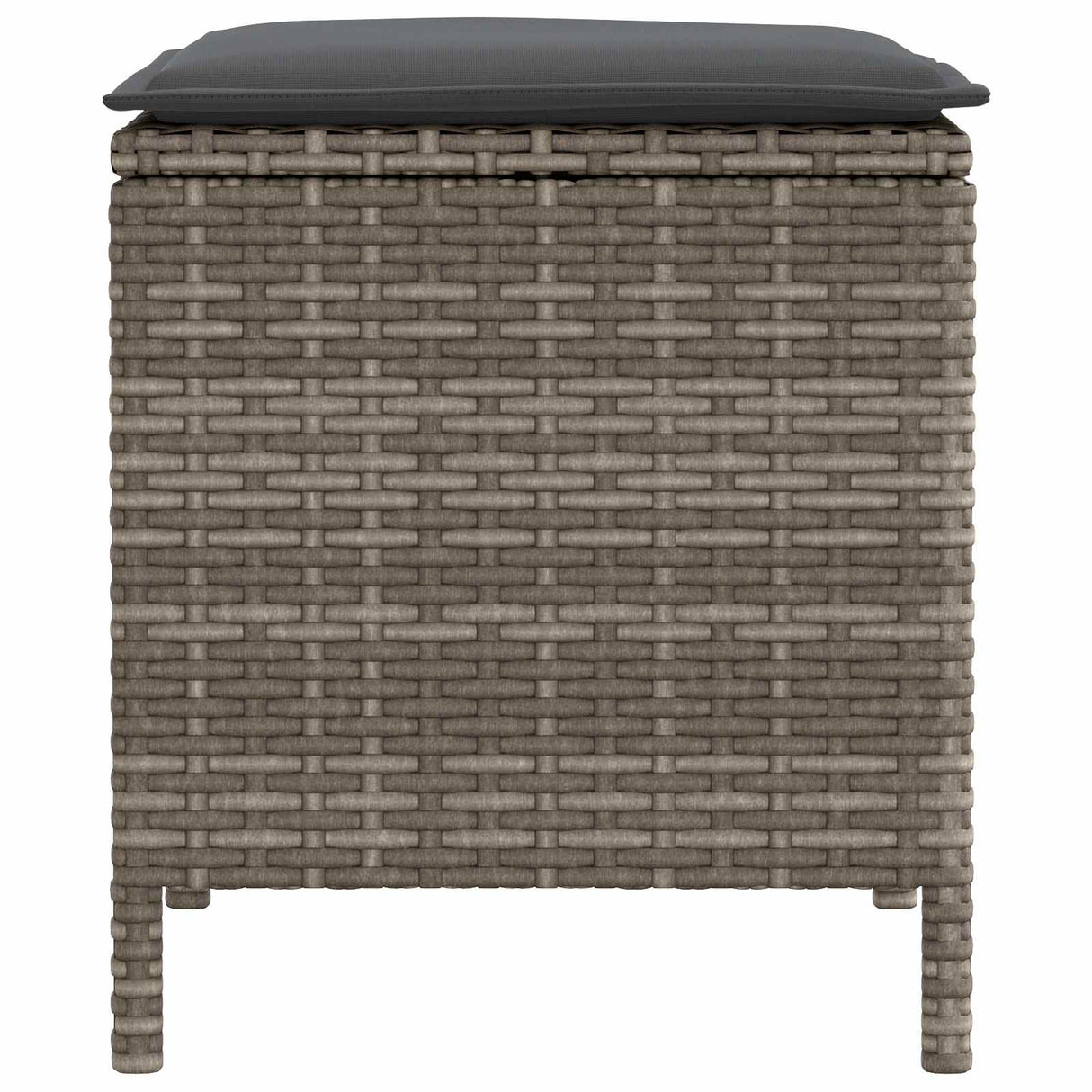 Garden Footstool 2 Piece Grey and Dark Grey 38 x 38 x 45 cm