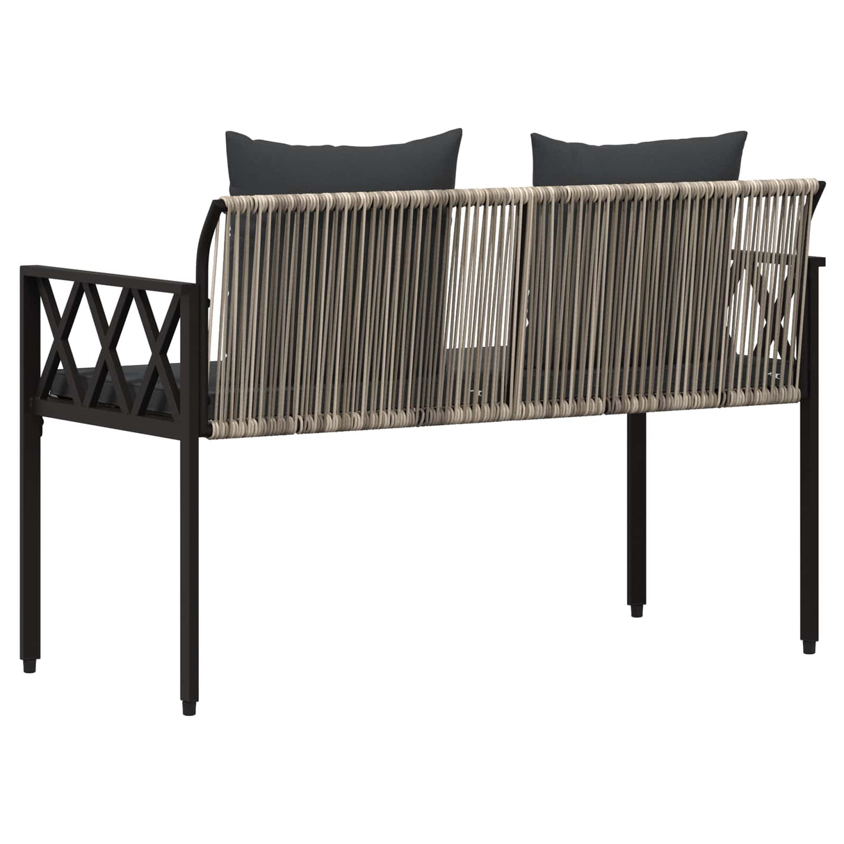 Outdoor Benches 2 -Seater 116 x 56 x 75 cm Poly Rattan