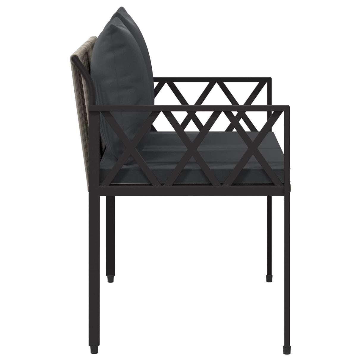 Outdoor Benches 2 -Seater 116 x 56 x 75 cm Poly Rattan