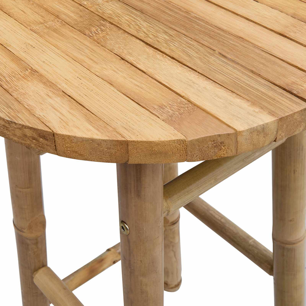 Garden Stool Natural Ø 38 x 68 cm Bamboo